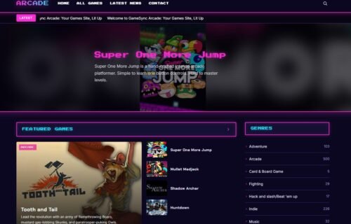 Welcome to GameSync Arcade: Your Games Site, Lit Up